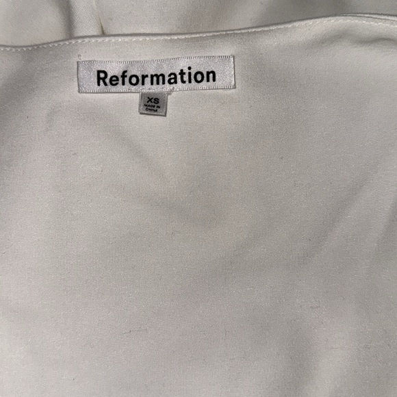 NWOT Reformation Mikol white Knit Stretch Midi Dress XS - Picture 6 of 6